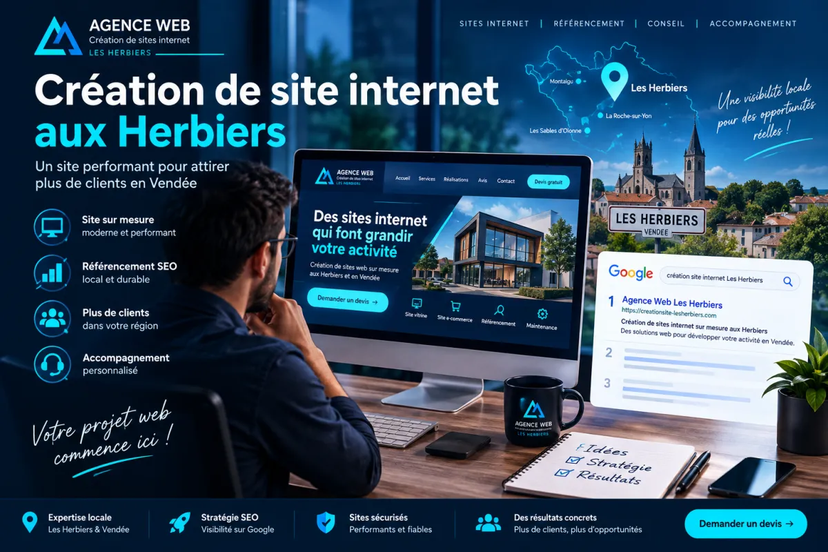 Création de site internet aux Herbiers et visibilité sur Google